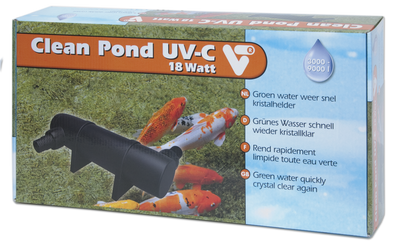 VT Clean Pond UV-C 18W - Algenbestrijdende Vijverfilter tot 9000L, Inclusief Montageset