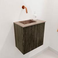 Toiletmeubel Mondiaz Joya Dlux | 40 cm | Meubelkleur Shadow | Faye wastafel Arena Wasbak Links | Zonder kraangat(en)