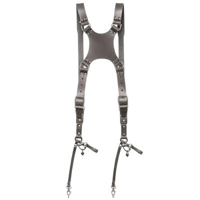 The Hantler Dual camera harness Warm taupe / Old silver, Large