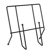 Svenska living Kookboekstandaard/houder - mat zwart - RVS - 23 cm   - - thumbnail