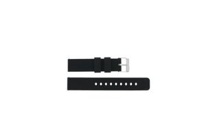 Horlogeband Universeel JD417.01 Silicoon Zwart 24mm