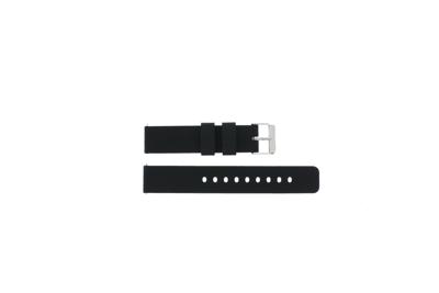 Horlogeband Universeel JD417.01 Silicoon Zwart 18mm