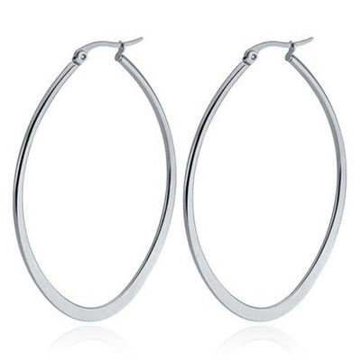 Ovale oorbellen Cilla Jewels Edelstaal Zilverkleurig-50mm