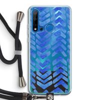Blauwe pijlen: Huawei P20 Lite (2019) Transparant Hoesje met koord