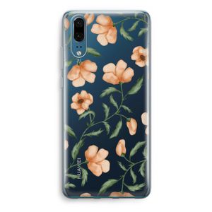 Peachy flowers: Huawei P20 Transparant Hoesje