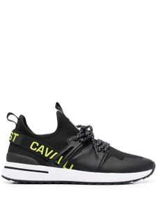 Just Cavalli baskets à bande logo - Noir