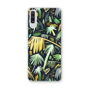 Tropical Palms Dark: Samsung Galaxy A70 Transparant Hoesje