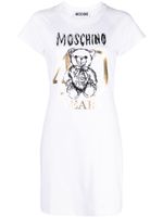 Moschino robe en coton à motif Teddy Bear - Blanc - thumbnail