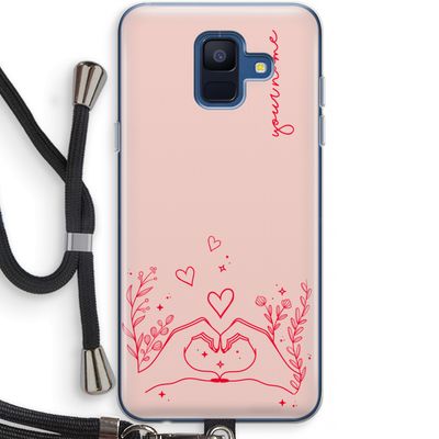 Love is in the air: Samsung Galaxy A6 (2018) Transparant Hoesje met koord