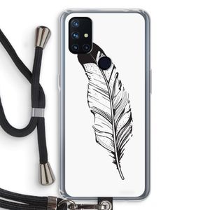Pluim: OnePlus Nord N10 5G Transparant Hoesje met koord