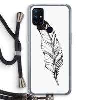 Pluim: OnePlus Nord N10 5G Transparant Hoesje met koord