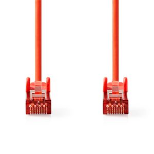 Nedis CAT6 Netwerkkabel | RJ45 Male | RJ45 Male | S/FTP | 1.00 m | Rond | LSZH | Rood | Label - CCGL85221RD10