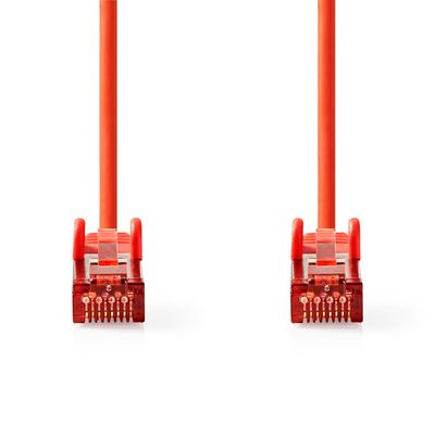 Nedis CAT6 Netwerkkabel | RJ45 Male | RJ45 Male | S/FTP | 1.00 m | Rond | LSZH | Rood | Label - CCGL85221RD10