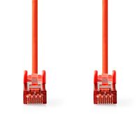Nedis CAT6 Netwerkkabel | RJ45 Male | RJ45 Male | S/FTP | 1.00 m | Rond | LSZH | Rood | Label - CCGL85221RD10