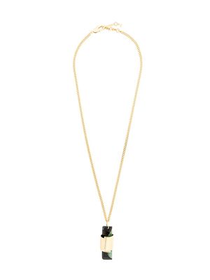 Coup De Coeur Agate stone long pendant - Or