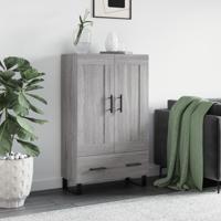 Hoge kast 69,5x31x115 cm bewerkt hout grijs sonoma eikenkleurig