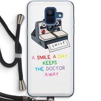 Smile: Samsung Galaxy A6 (2018) Transparant Hoesje met koord