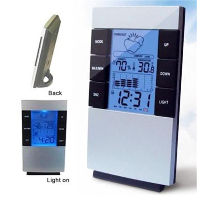 Huishoudelijke digitale LCD display hygrometer thermometer temperatuur luchtvochtigheid meter klok alarm