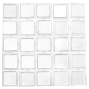 Glorex hobby mozaieken maken steentjes/tegels - 476x - wit - 0.5 x 0.5 x 0.2 cm - zelfklevend