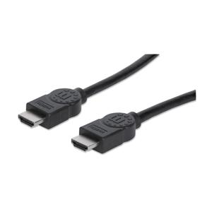 Manhattan 308816 HDMI-kabel HDMI Aansluitkabel HDMI-A-stekker, HDMI-A-stekker 1.00 m Zwart High Speed HDMI