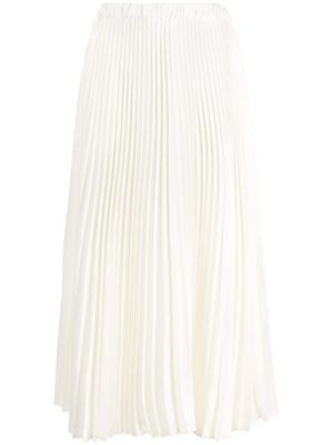 Jil Sander jupe mi-longue à design plissé - Blanc