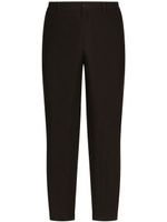 Dolce & Gabbana pantalon de costume droit en lin - Noir