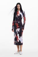 Midi-jurk met Maitrepierre-print - BLACK - XS - thumbnail