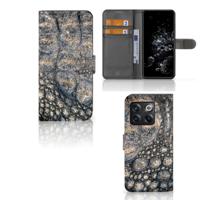 OnePlus 10T | Telefoonhoesje | Met pasjeshouder | Krokodillenprint