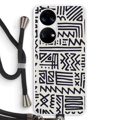 Marrakech print: Huawei P50 Transparant Hoesje met koord