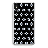 Eyes pattern: iPhone XS Transparant Hoesje