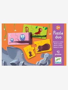 Puzzel duo Mama en Baby DJECO multi-gekleurd