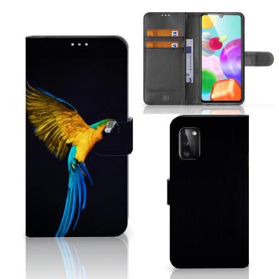 Samsung Galaxy A41 | Telefoonhoesje | Met pasjeshouder | Papegaai