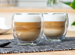 Dubbelwandige Cappuccino Glazen - Set van 2 - 250ml