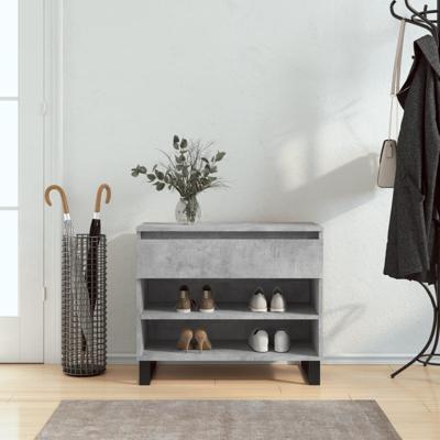 VidaXL Schoenenkast 70x36x60 cm bewerkt hout betongrijs