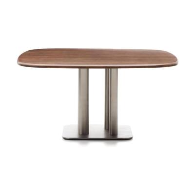Kave Home Melvar eettafel 150x150 cm fineer walnoot Kave Home Melvar eettafel 150x150 cm fineer walnoot