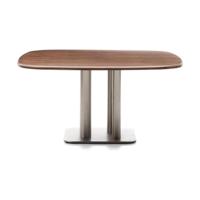 Kave Home Melvar eettafel 150x150 cm fineer walnoot Kave Home Melvar eettafel 150x150 cm fineer walnoot