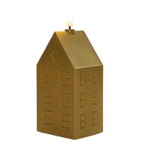 Anna's Collection LED kaars?huisje - goud - H15 cm - met timer - op batterijen