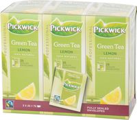Pickwick thee, groene thee met lemon, fairtrade, pak van 25 zakjes - thumbnail