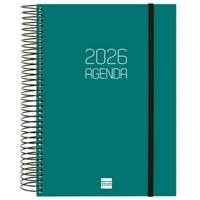 Agenda Finocam OPAQUE Groen A5 15,5 x 21,2 cm 2026