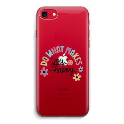 Happy days: iPhone SE 2020 Transparant Hoesje