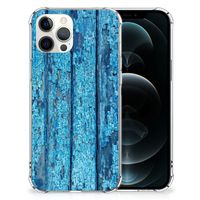 iPhone 12 Pro Max Stevig Telefoonhoesje Wood Blue