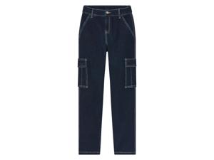 pepperts! Jongens cargo jeans - Slim Fit (140, Donkerblauw)