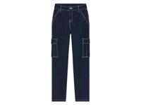 pepperts! Jongens cargo jeans - Slim Fit (140, Donkerblauw)