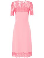 Ermanno Scervino robe mi-longue à fleurs en dentelle - Rose