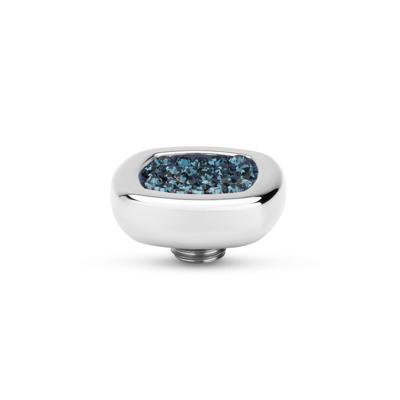 Melano Vivid Shiny Square Steentje Montana Zilver