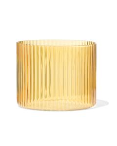 HEMA Glas Voor Geurkaars S Ribbel Geel (geel)