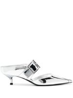 Alexander McQueen mules Punk 40 mm - Argent - thumbnail