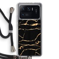 Gouden marmer: Xiaomi Mi 11 Ultra Transparant Hoesje met koord