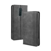 Voor oppo Reno ACE magnetische Buckle retro Crazy Horse textuur horizontale Flip lederen draagtas met houder & kaartsleuven & fotolijstjes (zwart)