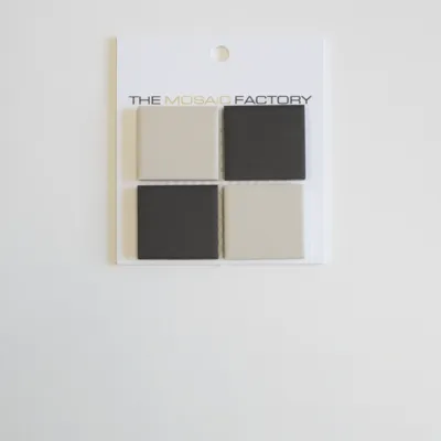 The Mosaic Factory London Mozaiek Tegel Vierkant - Dambord Mix Porselein Ongeglazuurd, R11 309x309 mm